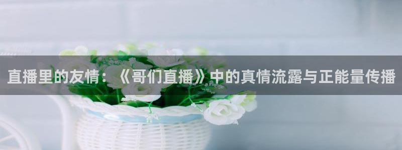 火凤直播体育：直播里的友情：《哥们直播》中的真情流露与正能量传播